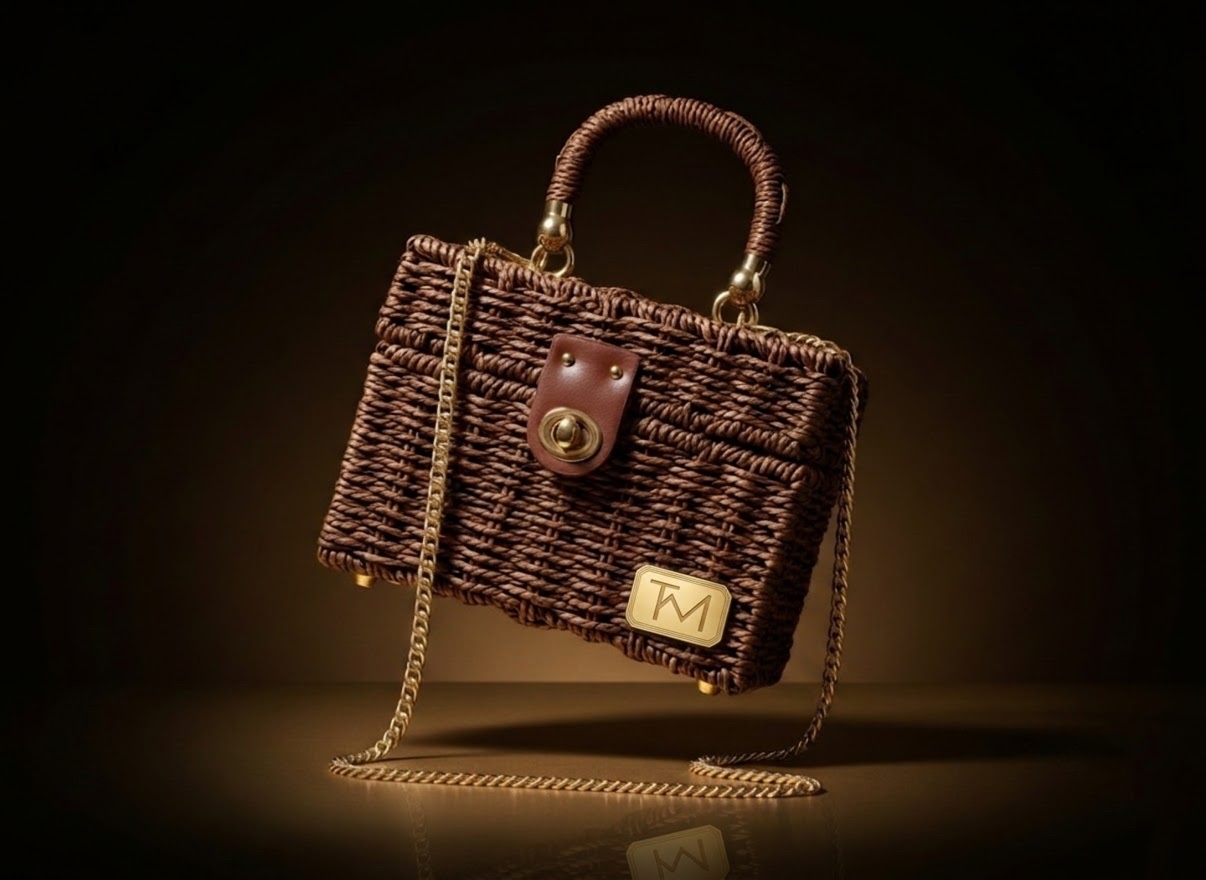Resl — Korbtasche in Rattan-Optik